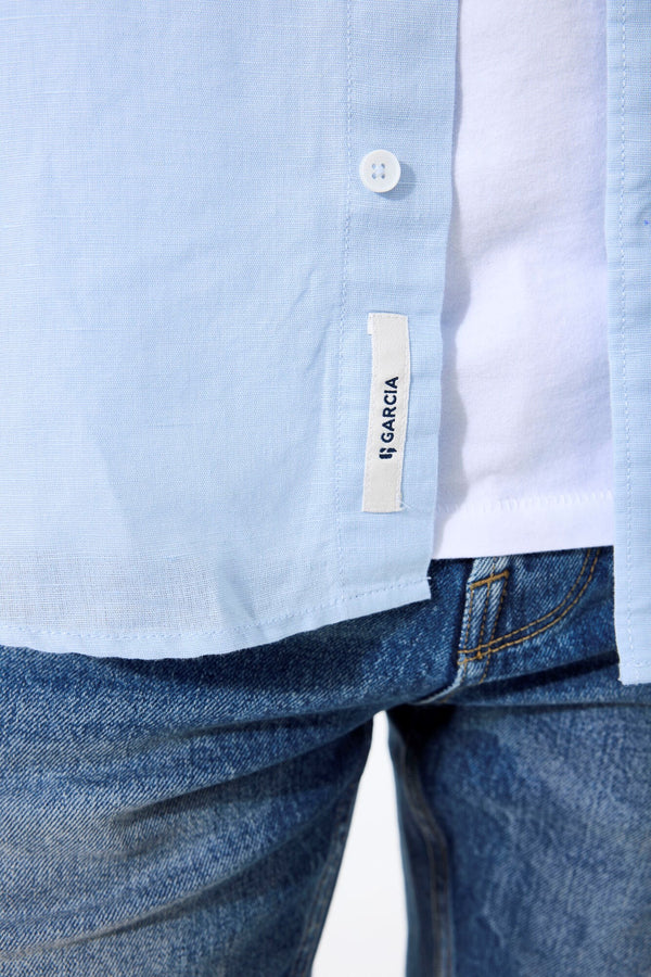 Chemise à manches courtes en lin mélangé Garcia