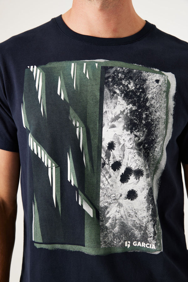 T-Shirt with Abstract Print