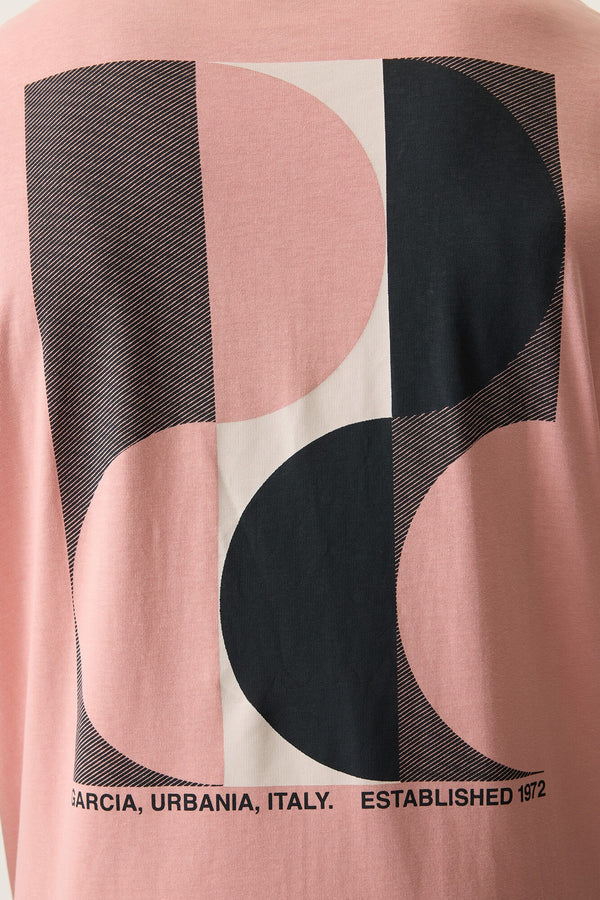 T-shirt imprimé rose Garcia