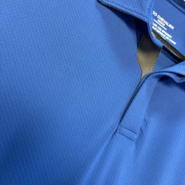 Leo Chevalier Tidal Blue Textured Polo