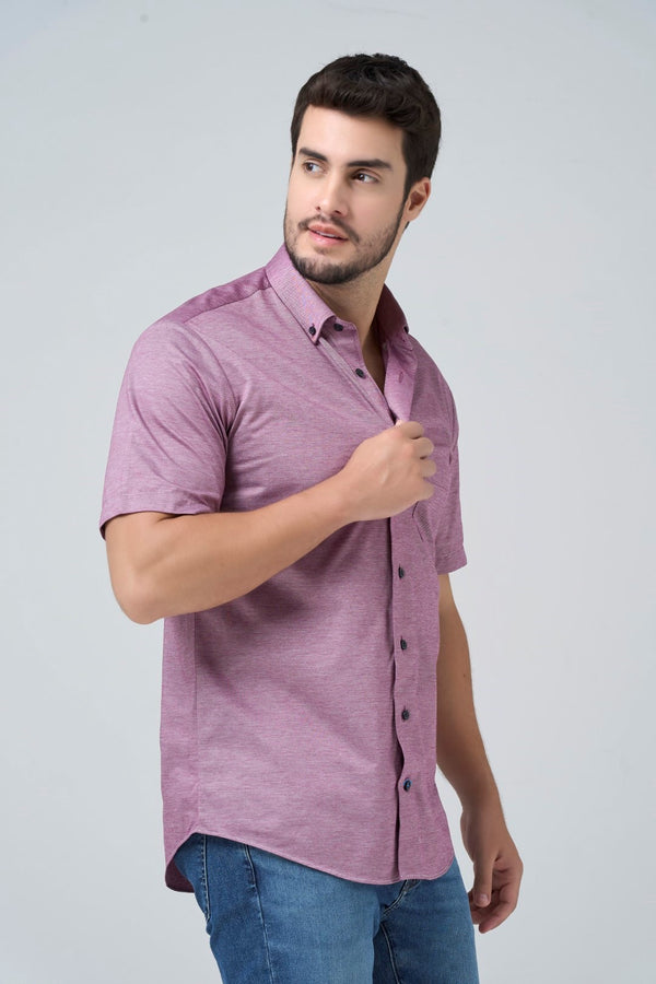 Solid Knit Button-Down Sport Shirt SS