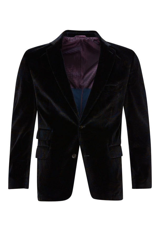 Blazer en velours à motif cachemire Viyella