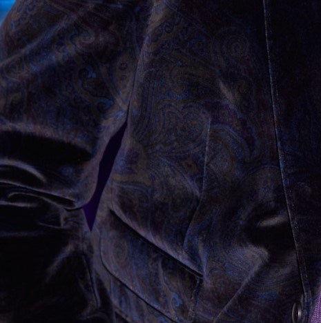 Blazer en velours à motif cachemire Viyella