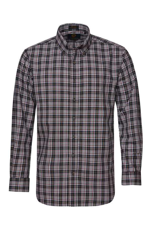Viyella Black with Red Plaid Made in Canada Shirt