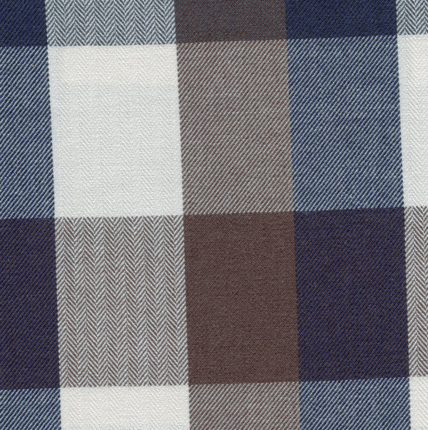 Viyella Charcoal, Brown, and Blue Made in Canada Shirt