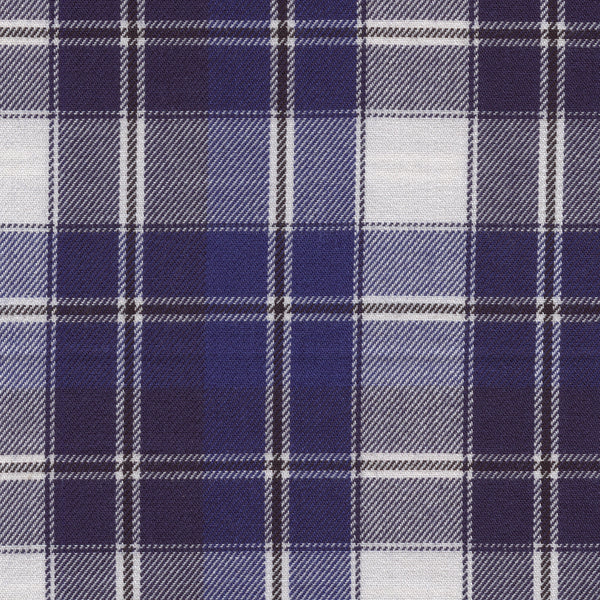 Chemise à carreaux bleue et marine Viyella, fabriquée au Canada