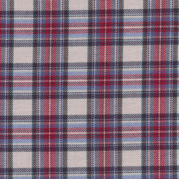 Chemise Viyella crème et à carreaux rouges fabriquée au Canada