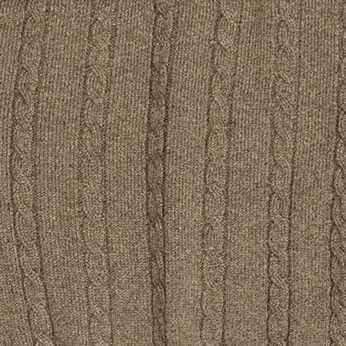 Viyella Cardigan sans manches en laine mérinos Baruffa avec câble sur le devant