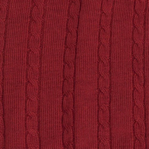 Viyella Cardigan sans manches en laine mérinos Baruffa avec câble sur le devant