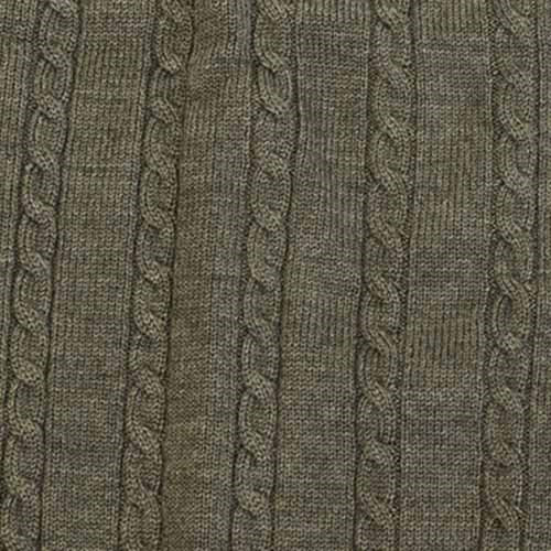 Viyella Cardigan sans manches en laine mérinos Baruffa avec câble sur le devant