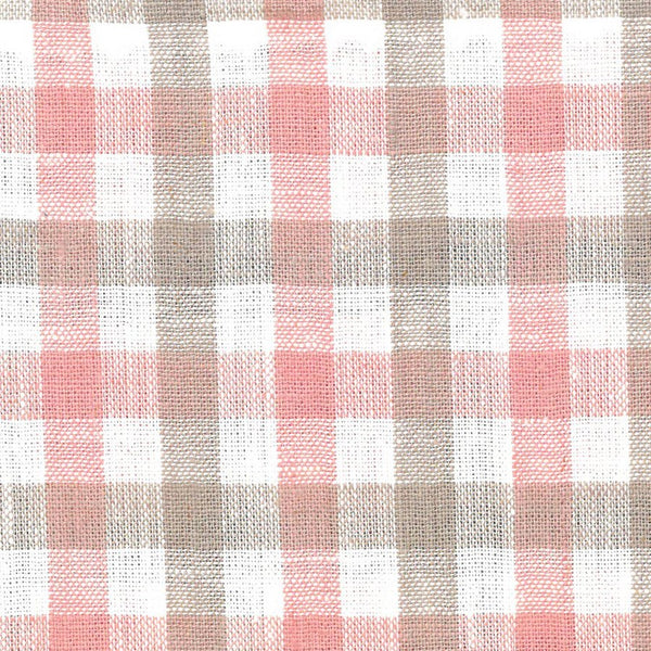 Chemise Viyella rose et marron en mélange de lin et de coton fabriquée au Canada