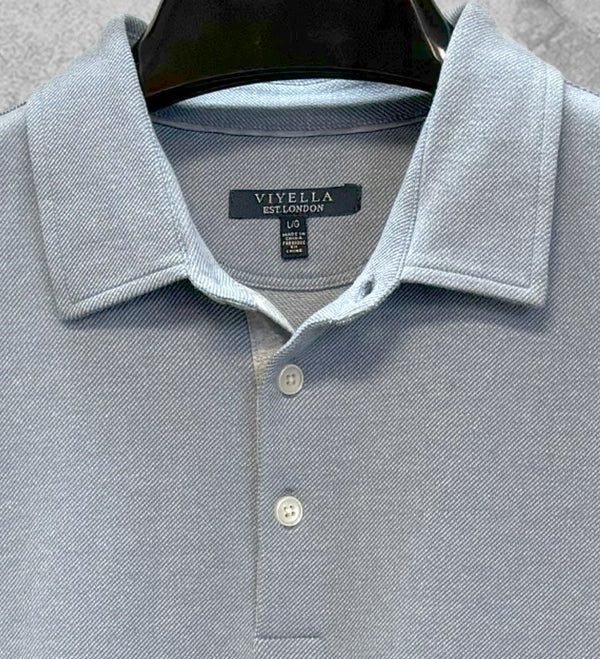 Pull polo à manches longues à chevrons Viyella