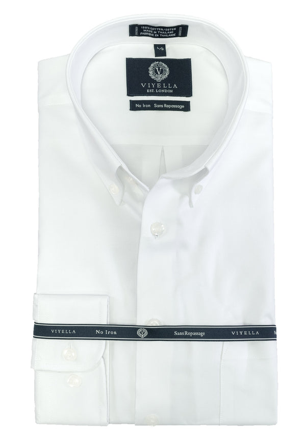 Chemise de sport à manches longues et col boutonné sans repassage Viyella