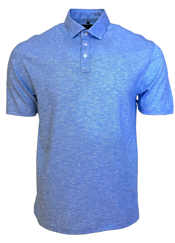 Polo Viyella effet chiné de fabrication européenne