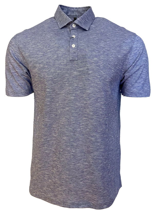 Polo Viyella effet chiné de fabrication européenne