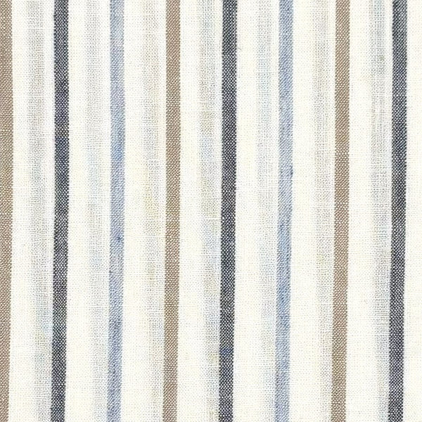 Chemise à rayures multiples en mélange de lin Viyella fabriquée au Canada