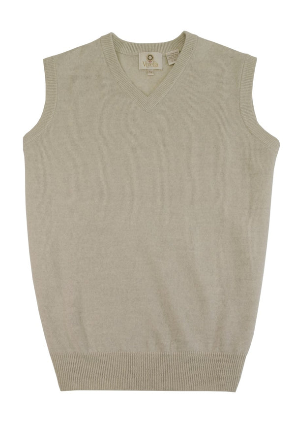 Viyella V-Neck Sleeveless Baruffa Merino Wool Sweater