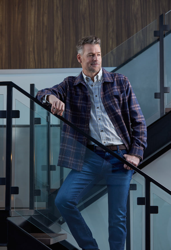 Surchemise en laine mélangée Viyella