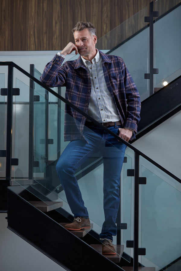 Surchemise en laine mélangée Viyella