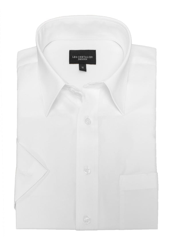 Chemise habillée Leo Chevalier 100 % micro polyester facile d'entretien
