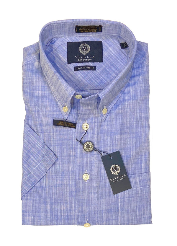 Viyella Made in Canada Linen Look Short Sleeve Shirt
