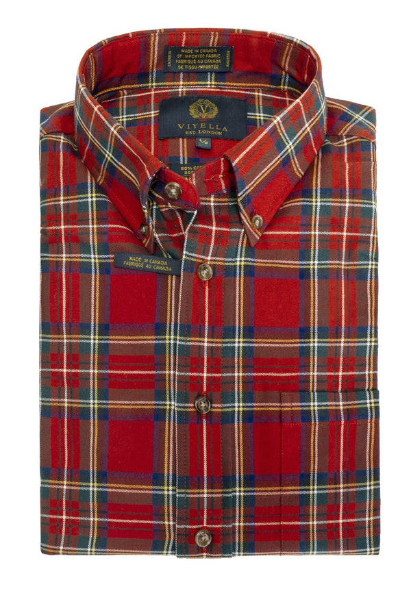 Viyella Royal Stewart Made in Canada Button-Down Sport Shirt