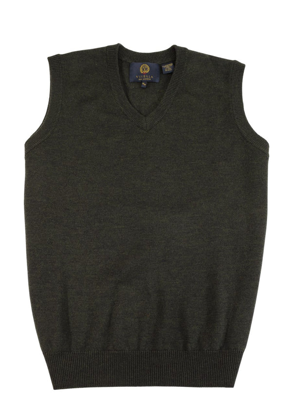 Viyella V-Neck Sleeveless Baruffa Merino Wool Sweater