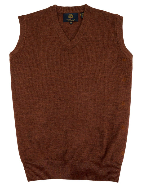 Viyella V-Neck Sleeveless Baruffa Merino Wool Sweater