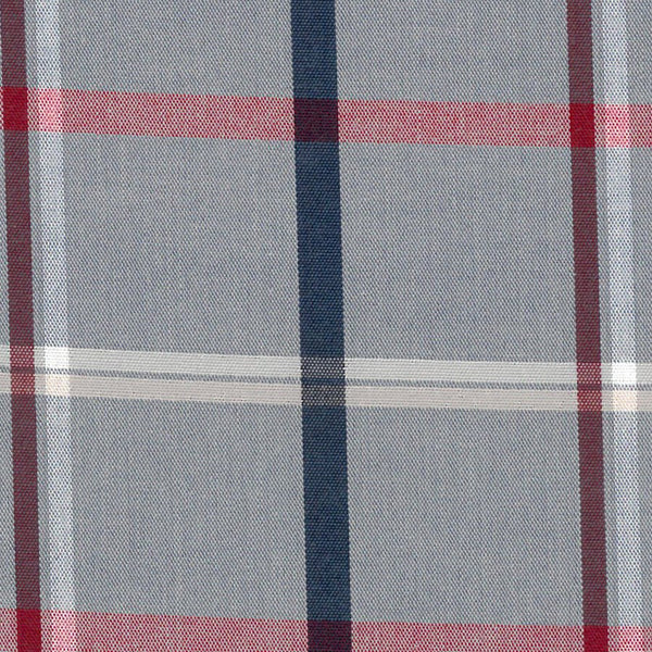 Chemise grise à carreaux 100% coton sans repassage