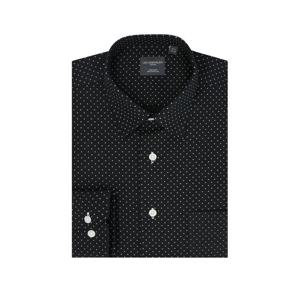 Col italien, coupe classique, 100 % coton, sans repassage, pour hommes