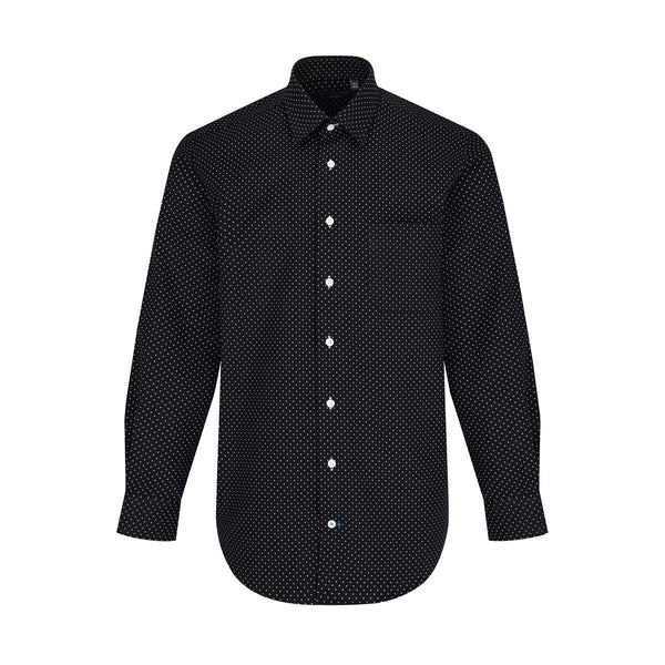 Col italien, coupe classique, 100 % coton, sans repassage, pour hommes