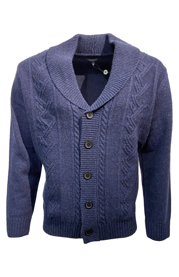 Cardigan boutonné en laine mélangée Viyella