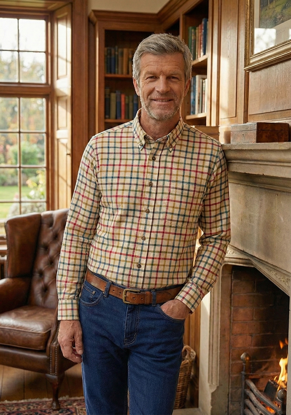 Viyella Bright Multi Made in Canada Check Shirt