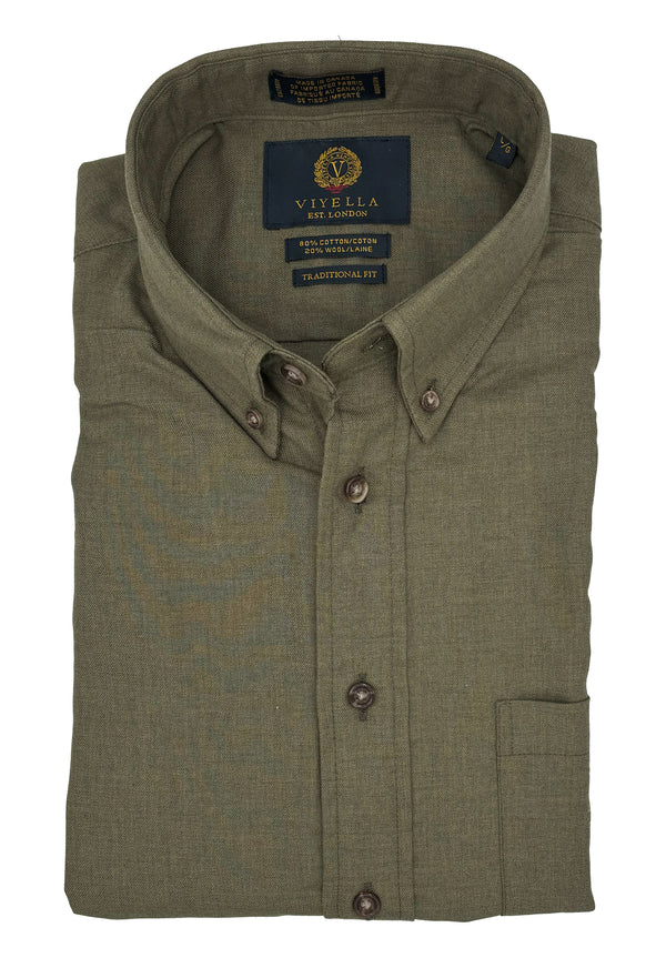 Viyella Classic Solid Made in Canada Sport Shirt (Multiple Color's)