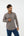 Chemise Leo Chevalier Iconic Stretch marron à imprimé losanges