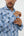 Chemise Leo Chevalier Iconic Stretch à imprimé bleu mélangé