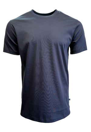 T-shirt à col rond Viyella en coton Pima uni (coupe plus serrée)