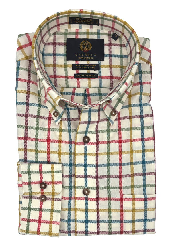 Viyella Bright Multi Made in Canada Check Shirt