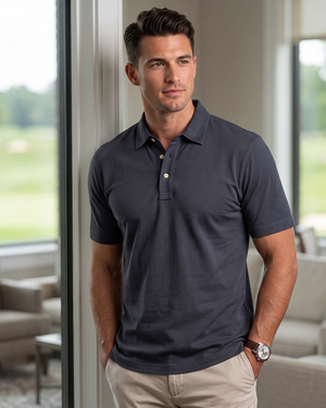 Viyella Harley Pima Cotton Solid Polo