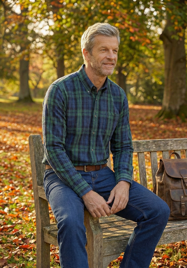 Viyella Black Watch Made in Canada Button-Down Sport Shirt