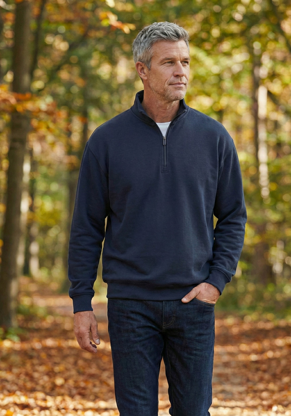 Viyella Pima Cotton 1/4 zip Sweater