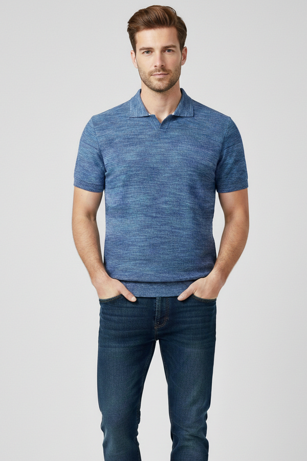 Viyella Light Weight Polo Collar Sweater Made in Italy