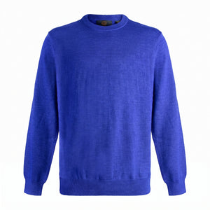 Pull en laine mérinos Baruffa à col rond Viyella