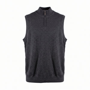 Men’s 1/4 zip mock neck, Sleeveless, Solid