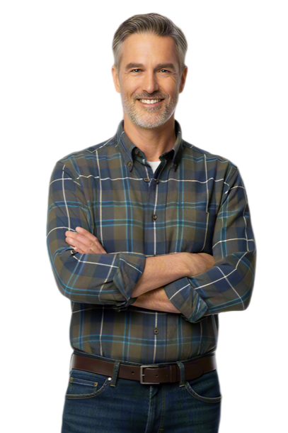 Chemise à carreaux verte et bleue Viyella fabriquée au Canada