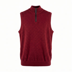 Men’s 1/4 zip mock neck, Sleeveless, Solid