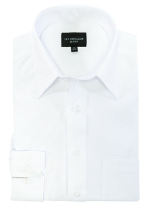 *Tall* Leo Chevalier 100% Feather Dyed Micro Polyester Dress shirt