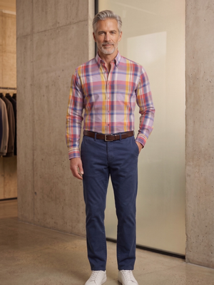 Viyella Made in Canada Multi Bright Long Sleeve Shirt