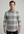 Chemise à manches longues Leo Chevalier en coton brossé, grande taille, à carreaux gris