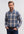 Viyella Made in Canada Blue and Beige Linen Blend Shirt